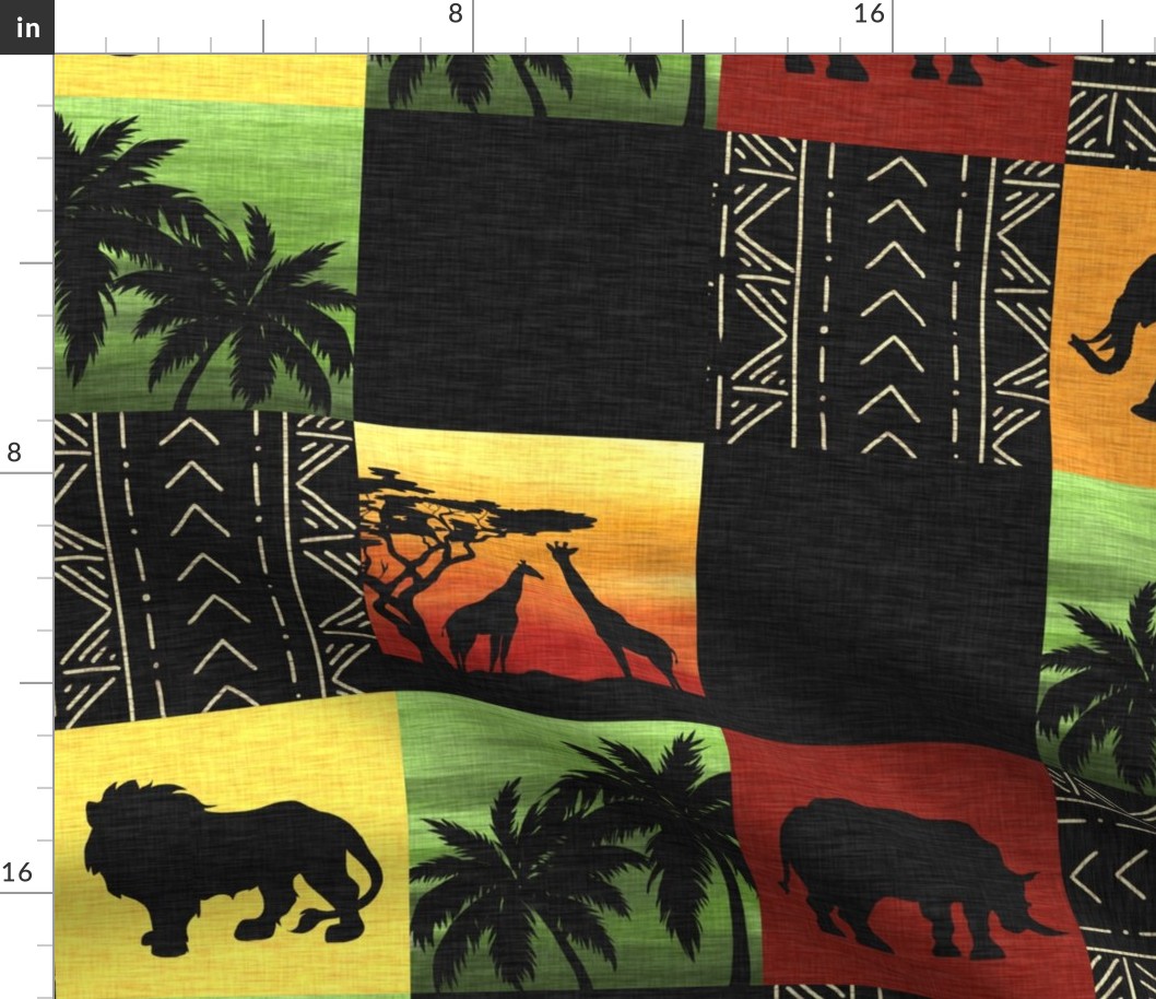 Serengeti Sunset Quilt - Color - African Safari Wildlife