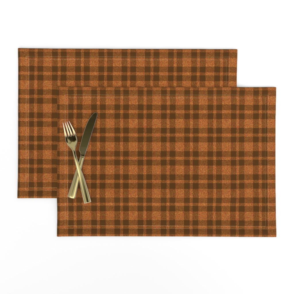 CSMC23 - Speckled  Copper and Brown Tartan Plaid