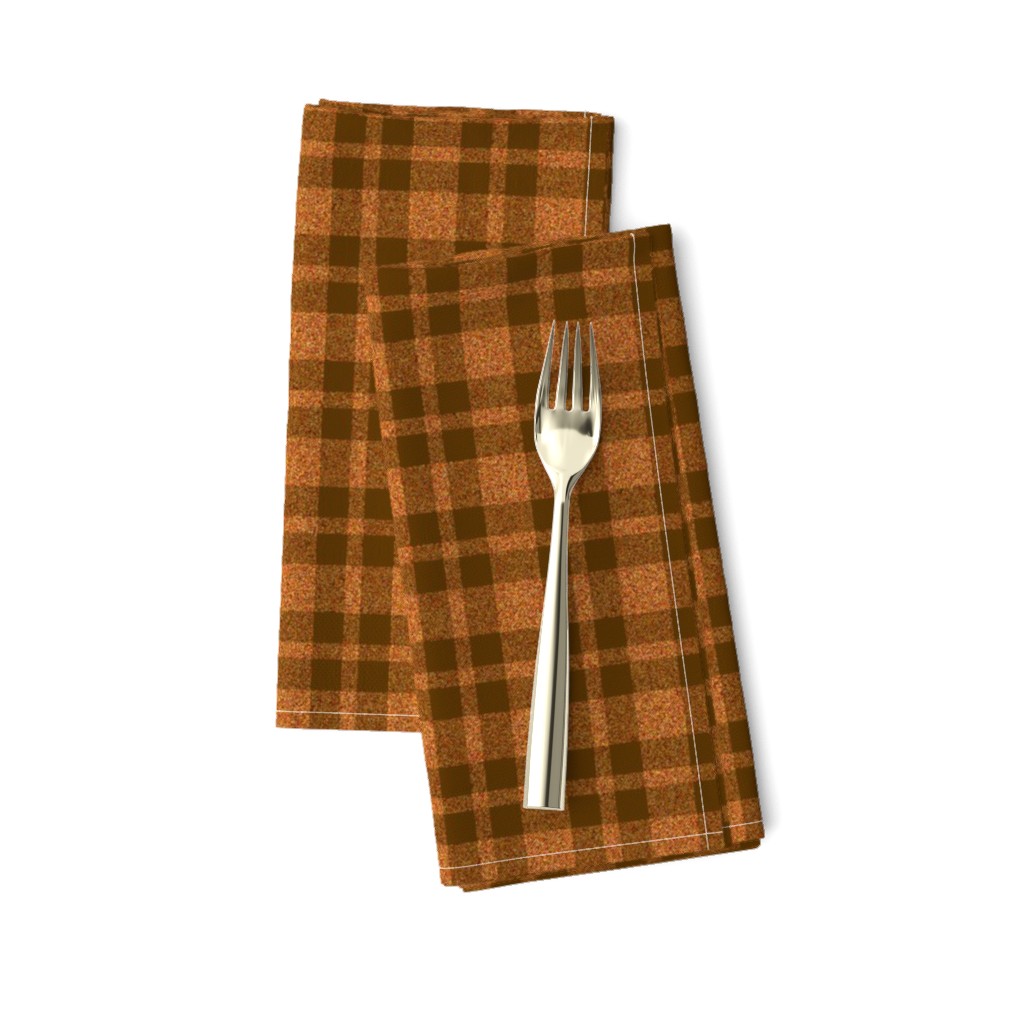 CSMC23 - Speckled  Copper and Brown Tartan Plaid