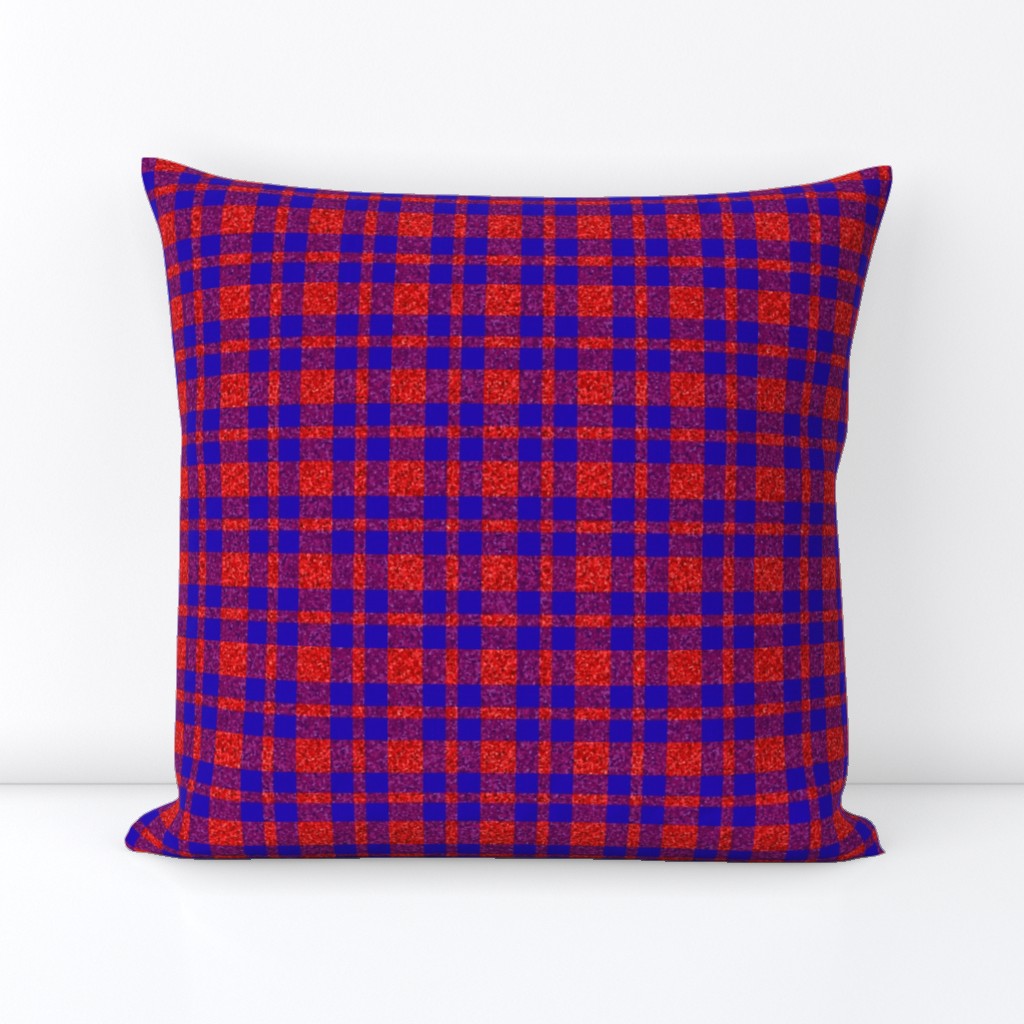 CSMC24 - Speckled Red, Purple and Royal Blue Plaid