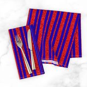 CSMC24 - Speckled, Red  and  Bright Royal Blue Stripes