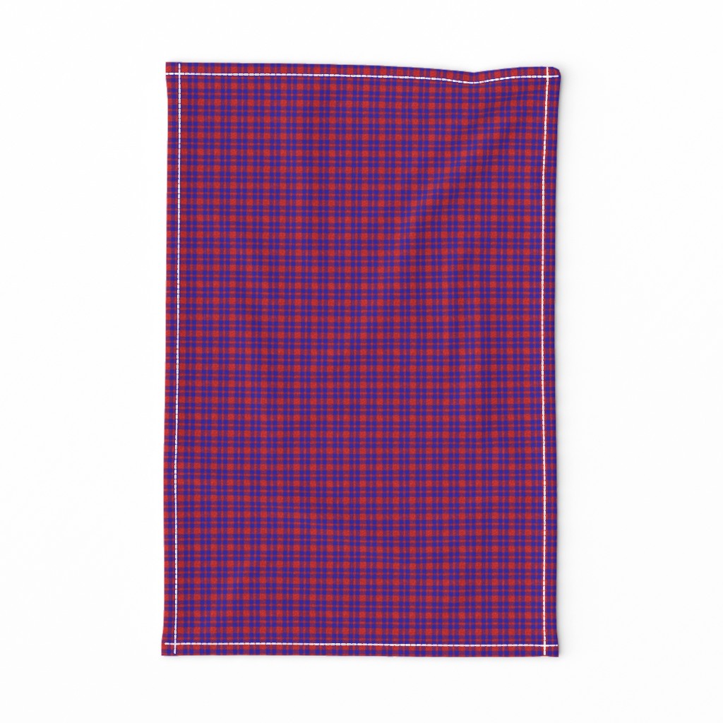 CSMC24  - Tiny, Speckled, Red and Royal Blue Plaid