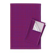 CSMC24  - Tiny, Speckled, Red and Royal Blue Plaid