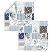 21" Boys Boho Cheater Quilt Wholecloth