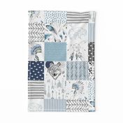 21" Boys Boho Cheater Quilt Wholecloth