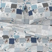 21" Boys Boho Cheater Quilt Wholecloth