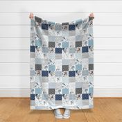 21" Boys Boho Cheater Quilt Wholecloth