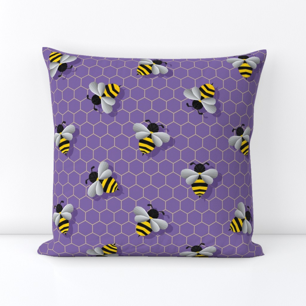 Geometric Bumbles on Purple