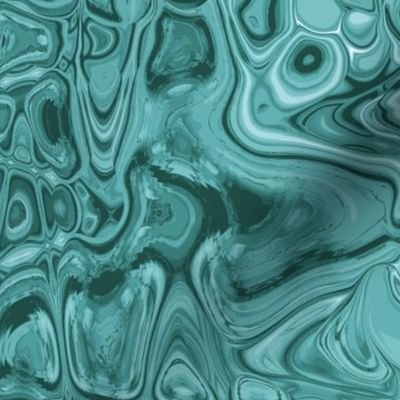 CSMC28 -Zigzags and Bubbles - A Marbled Texture in Rustic Teal  Pastels