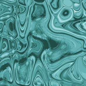 CSMC28 -Zigzags and Bubbles - A Marbled Texture in Rustic Teal  Pastels