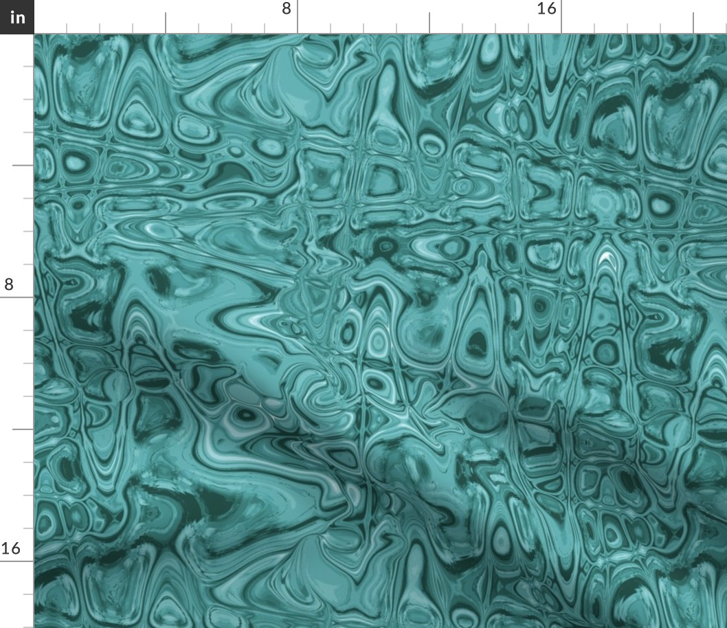 CSMC28 -Zigzags and Bubbles - A Marbled Texture in Rustic Teal  Pastels