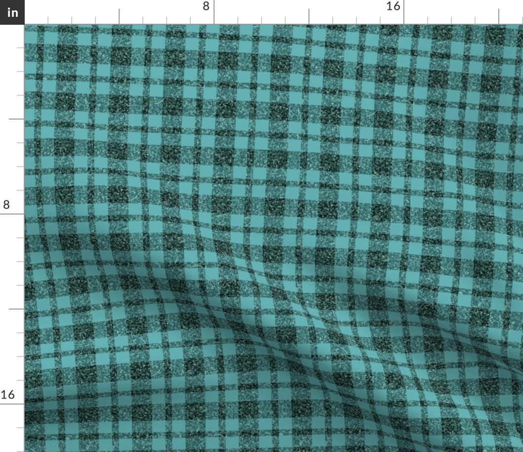 CSMC28  - Speckled Rustic Teal Tartan Plaid