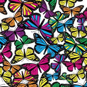 Vibrant Butterfly Collage Small