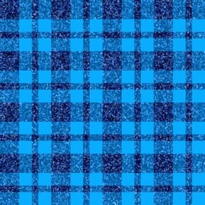 CSMC29 - Speckled Navy and Azure Blue Plaid