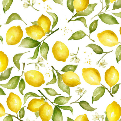 Lemon Fabric, Wallpaper and Spoonflower