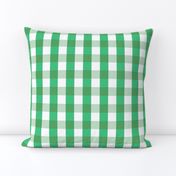 Garden Green and White Gingham Check