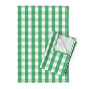 Garden Green and White Gingham Check