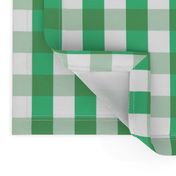 Garden Green and White Gingham Check