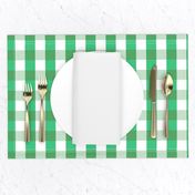 Garden Green and White Gingham Check