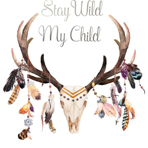 27"x36" Stay Wild My Child / 2 to 1 Yard of Minky