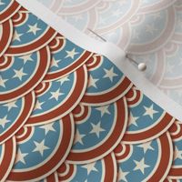 Vintage Flag Scallop - Red, White & Blue