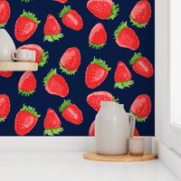 Summer Strawberries // Navy