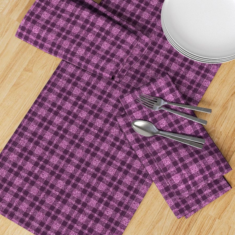 CSMC30  - Speckled Lilac-Orchid and Eggplant  Purple Plaid