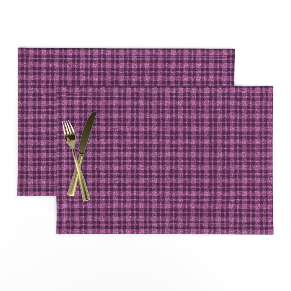 CSMC30  - Tiny - Speckled  Lilac-Orchid and Eggplant Purple Plaid