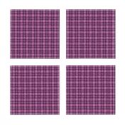 CSMC30  - Tiny - Speckled  Lilac-Orchid and Eggplant Purple Plaid