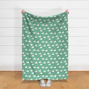 Cute little sheep design abstract white baby llama green