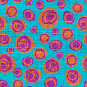 Tangerine and Grape Circles 