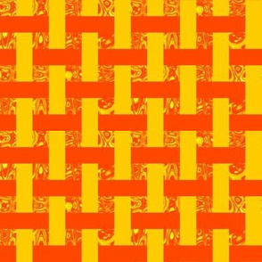 CSMC36 - Open Weave Abstract Window Gallery in Yellow and Orange