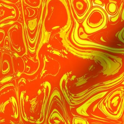 CSMC36 - Lava Lamp Abstract in Orange and Yellow