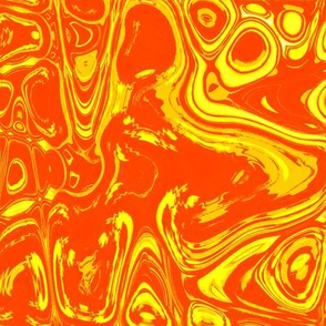 CSMC36 - Lava Lamp Abstract in Orange and Yellow