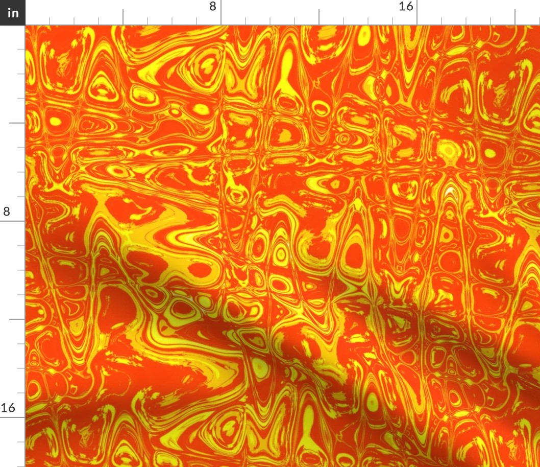 CSMC36 - Lava Lamp Abstract in Orange and Yellow