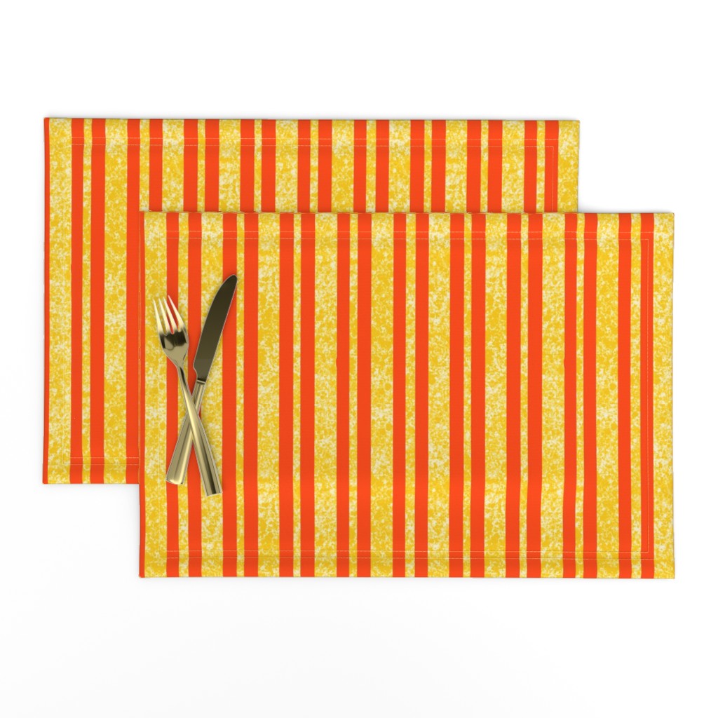 CSMC36  - Vibrant Speckled Stripe in Yellow and Orange