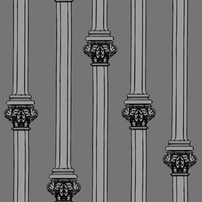 columns on grey