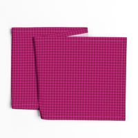 CSMC38  - Mini Speckled Wine Red and  Hot Pink Textured Tartan Plaid