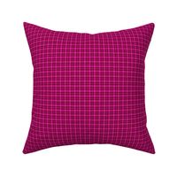 CSMC38  - Mini Speckled Wine Red and  Hot Pink Textured Tartan Plaid