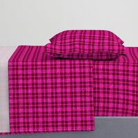 CSMC38  - LG - Speckled  Wine Red and Hot Pink Plaid