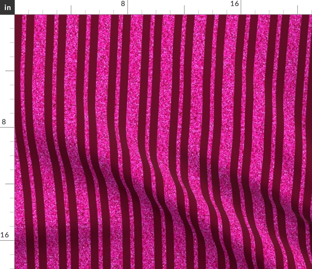 CSMC38 - LG - Speckled Wine Red and Hot Pink Stripes