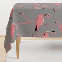 Flamingos grey large scale 