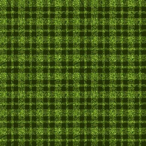 CSMCD39  - Mini - Speckled Lime Green  and Dark Olive Plaid