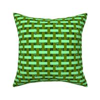 CSMC39 - Mini - Open Weave Abstract Window Gallery in Pastel Green - Olive Greens