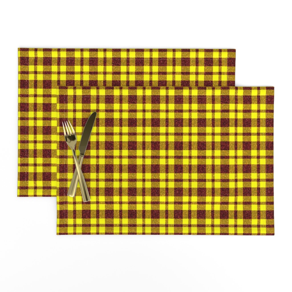 CSMC40  - LG - Speckled Rusty Red and Sunny Yellow Plaid