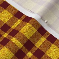 CSMC41 - LG - Speckled Sunny Yellow  and Raisin Brown Plaid