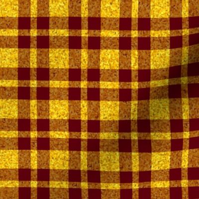 CSMC41 - LG - Speckled Sunny Yellow  and Raisin Brown Plaid