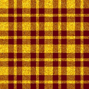 CSMC41 - LG - Speckled Sunny Yellow  and Raisin Brown Plaid