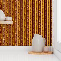 CSMC41 -Mini  Sunny Yellow and Raisin Brown Abstract  Stripes