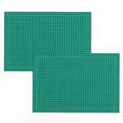 CSMC42 - Mini Dew-on-the-Grass Green and Summer Sky Blue Speckled Plaid